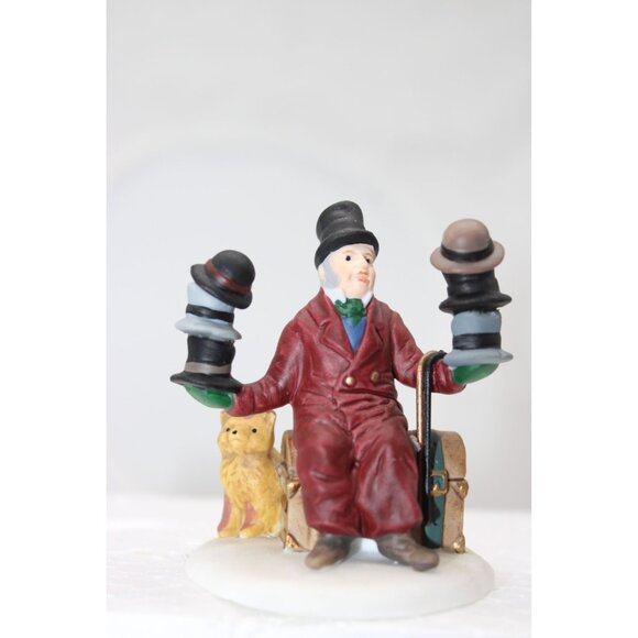 Dept 56 Dickens Village - Chelsea Market Hat Monger & Cart - Picture 5 of 8